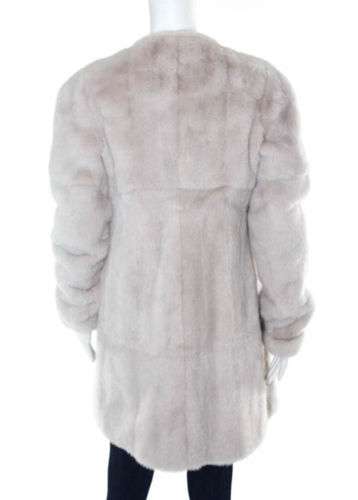 AUTH BRIONI Pink Mink Fur Collarless Double Breast Coat Sz IT 42 893500 $37280 Black Friday Deals